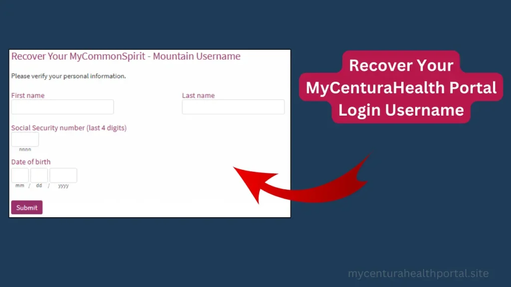 Recover Your MyCenturaHealth Portal Login Username