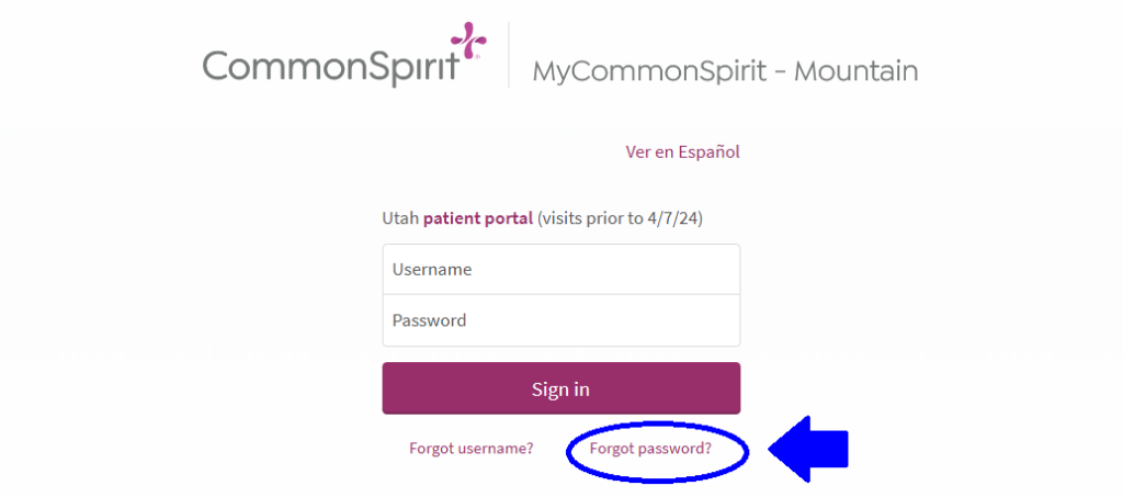 Reset MyCenturaHealth Portal Login